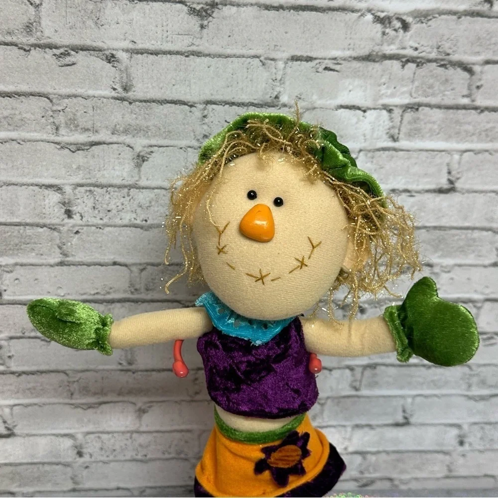 Dan Dee Collectors Choice Cloth Stuffed Rag Doll Decor Autumn Fall Scarecrow 14